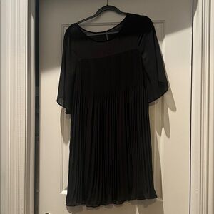 Elegant Black Pleated Dress